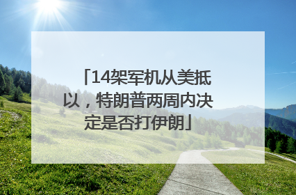 14架军机从美抵以，特朗普两周内决定是否打伊朗