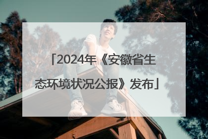 2024年《安徽省生态环境状况公报》发布