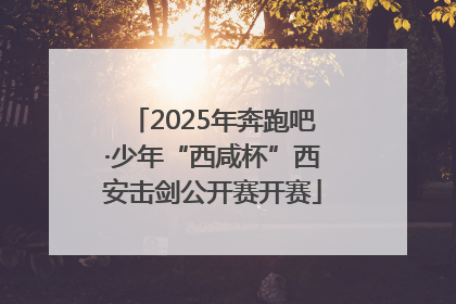 2025年奔跑吧·少年“西咸杯”西安击剑公开赛开赛