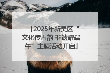 2025年新吴区“文化传古韵 非遗耀端午”主题活动开启