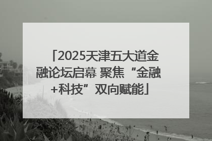 2025天津五大道金融论坛启幕 聚焦“金融+科技”双向赋能