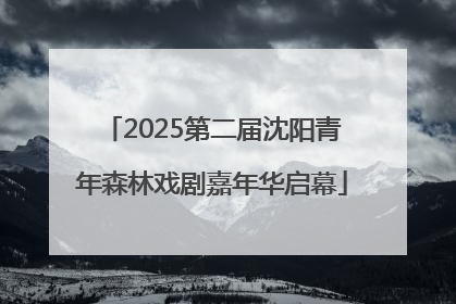 2025第二届沈阳青年森林戏剧嘉年华启幕