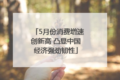 5月份消费增速创新高 凸显中国经济强劲韧性