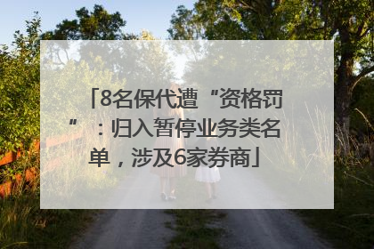 8名保代遭“资格罚”：归入暂停业务类名单，涉及6家券商