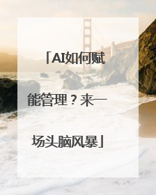 AI如何赋能管理？来一场头脑风暴