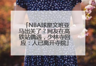 NBA球星文班亚马出关了？网友在高铁站偶遇，少林寺回应：人已离开寺院