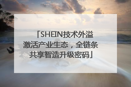 SHEIN技术外溢激活产业生态，全链条共享智造升级密码